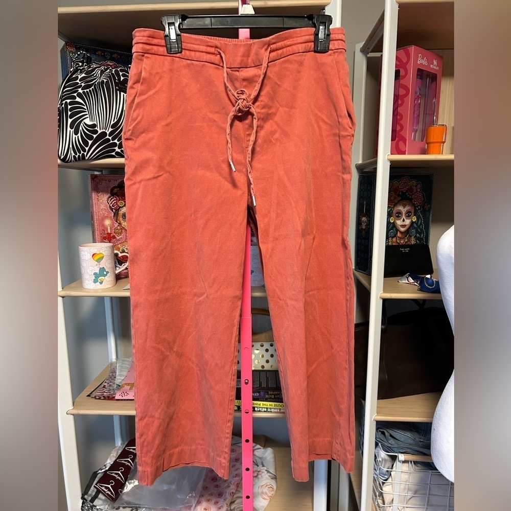 Liverpool LA. Rust Orange EUC Drawstring Pants size 12